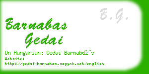 barnabas gedai business card